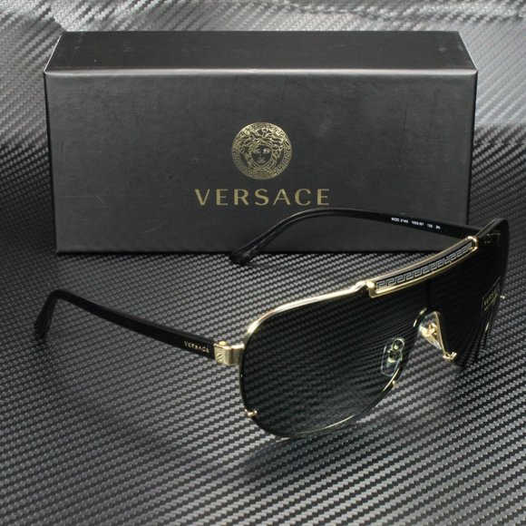 VERSACE GOLD GRAY 40MM MENS SUNGLASSES NEW WITH BOX - Picture 3 of 4